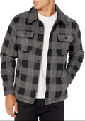 Men's Long-Sleeve Polar Fleece Shirt Jacket for Winter